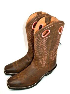 Ariat Heritage Rancher Cowboy Women's 7B Pink Stitching leather